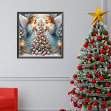 Load image into Gallery viewer, Diamond Painting - Full Round - Christmas tree and angel (40*40CM)