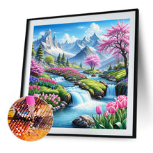 Load image into Gallery viewer, Diamond Painting - Full Round - Landscape, flowers and birds (50*50CM)
