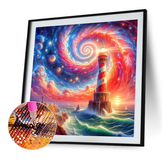 Diamond Painting - Full Round - Seaside lighthouse (50*50CM)