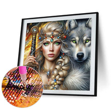 Load image into Gallery viewer, Diamond Painting - Full Round - Beauty and the Wolf (40*40CM)