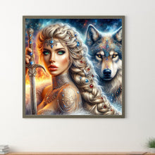 Load image into Gallery viewer, Diamond Painting - Full Round - Beauty and the Wolf (40*40CM)