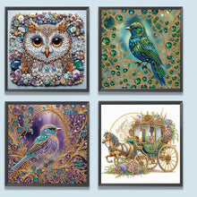 Load image into Gallery viewer, 4pcs Partial Special Diamond Painting Set - Owl bird carriage (30*30CM)