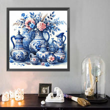 Load image into Gallery viewer, Diamond Painting - Full Round - Blue and white porcelain (40*40CM)