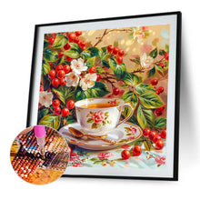 Load image into Gallery viewer, Diamond Painting - Full Round - Red bean and white flower porcelain cup (40*40CM)