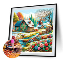 Load image into Gallery viewer, Diamond Painting - Full Round - River flower house (40*40CM)
