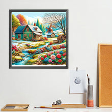 Load image into Gallery viewer, Diamond Painting - Full Round - River flower house (40*40CM)