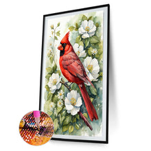 Load image into Gallery viewer, Diamond Painting - Full Round - White flower cardinal (40*60CM)