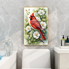 Load image into Gallery viewer, Diamond Painting - Full Round - White flower cardinal (40*60CM)