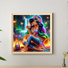 Load image into Gallery viewer, Diamond Painting - Full Round - Colored hair jasmine princess (40*40CM)