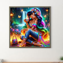 Load image into Gallery viewer, Diamond Painting - Full Round - Colored hair jasmine princess (40*40CM)