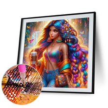 Load image into Gallery viewer, Diamond Painting - Full Round - Braided girl (40*40CM)