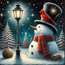 Load image into Gallery viewer, Diamond Painting - Full Round - Winter Street Light Snowman (40*40CM)