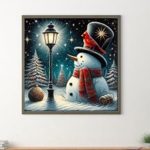 Load image into Gallery viewer, Diamond Painting - Full Round - Winter Street Light Snowman (40*40CM)