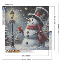 Load image into Gallery viewer, Diamond Painting - Full Round - Winter Street Light Snowman (40*40CM)