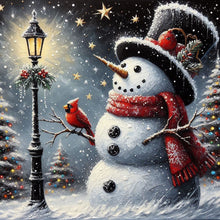 Load image into Gallery viewer, Diamond Painting - Full Round - Winter Street Light Snowman (40*40CM)