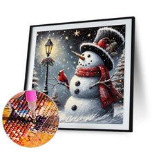 Load image into Gallery viewer, Diamond Painting - Full Round - Winter Street Light Snowman (40*40CM)