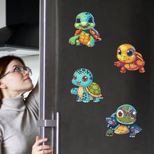 Load image into Gallery viewer, 6Pcs Acrylic Animals Diamond Painting Refrigerator Magnet for Fridge Whiteboards
