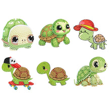 Load image into Gallery viewer, 6Pcs Acrylic Animals Diamond Painting Refrigerator Magnet for Fridge Whiteboards