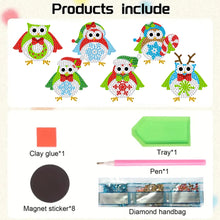 Load image into Gallery viewer, 6Pcs Acrylic Animals Diamond Painting Refrigerator Magnet for Fridge Whiteboards