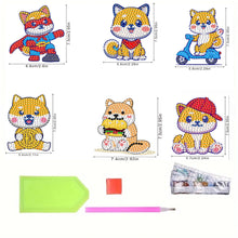 Load image into Gallery viewer, 6Pcs Acrylic Animals Diamond Painting Refrigerator Magnet for Fridge Whiteboards