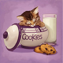 Load image into Gallery viewer, Diamond Painting - Full Round - Cat in a jar (30*30CM)