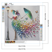 Load image into Gallery viewer, Diamond Painting - Full Round - Elegant girl under the streetlight (40*40CM)