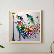 Load image into Gallery viewer, Diamond Painting - Full Round - Elegant girl under the streetlight (40*40CM)
