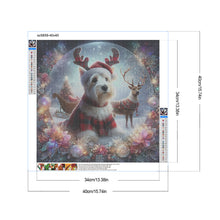 Load image into Gallery viewer, Diamond Painting - Full Round - Christmas Puppy (40*40CM)