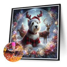 Load image into Gallery viewer, Diamond Painting - Full Round - Christmas Puppy (40*40CM)