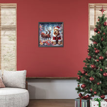 Load image into Gallery viewer, Diamond Painting - Full Round - Christmas Puppy (40*40CM)
