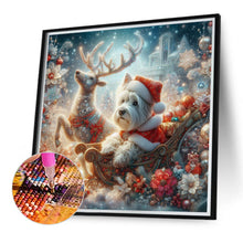 Load image into Gallery viewer, Diamond Painting - Full Round - Christmas Puppy (40*40CM)