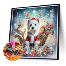 Load image into Gallery viewer, Diamond Painting - Full Round - Christmas Puppy (40*40CM)