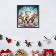 Load image into Gallery viewer, Diamond Painting - Full Round - Christmas Puppy (40*40CM)