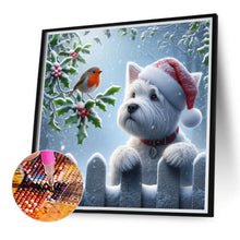 Load image into Gallery viewer, Diamond Painting - Full Round - Christmas Puppy (40*40CM)
