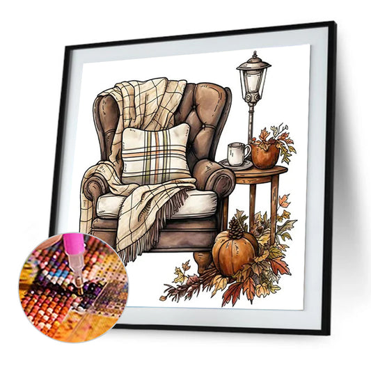 Diamond Painting - Full Round - Pumpkin sofa (30*30CM)