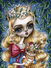 Load image into Gallery viewer, Diamond Painting - Full Round - Fox blonde girl (40*50CM)