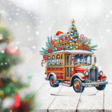 Load image into Gallery viewer, Acrylic Special Shape Christmas Cat Desktop Diamond Art Kits Bedroom Table Decor