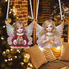 Load image into Gallery viewer, 2pcs Christmas Angel Diamond Art Hanging Pendant Diamond Painting Home Decor
