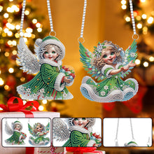 Load image into Gallery viewer, 2pcs Christmas Angel Diamond Art Hanging Pendant Diamond Painting Home Decor