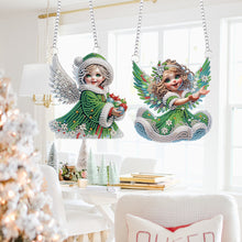 Load image into Gallery viewer, 2pcs Christmas Angel Diamond Art Hanging Pendant Diamond Painting Home Decor