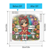 Load image into Gallery viewer, Diamond Painting - Partial Special Shaped - Cute little girl (30*30CM)
