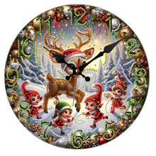 Load image into Gallery viewer, Christmas DIY Diamond Painting Clock Kits Diamond Art Wall Clock Home Wall Decor