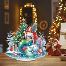 Load image into Gallery viewer, Acrylic Special Shape Xmas Tree Mermaid Table Top Diamond Painting Ornament Kits
