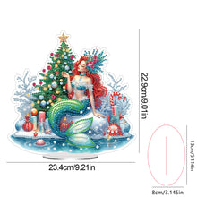 Load image into Gallery viewer, Acrylic Special Shape Xmas Tree Mermaid Table Top Diamond Painting Ornament Kits