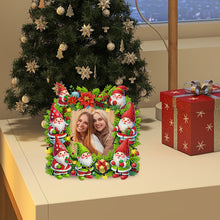 Load image into Gallery viewer, Acrylic Special Shape Christmas Gnome Table Top Diamond Painting Frame Kits