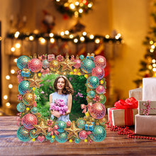 Load image into Gallery viewer, Acrylic Special Shape Christmas Gnome Table Top Diamond Painting Frame Kits