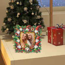 Load image into Gallery viewer, Acrylic Special Shape Christmas Gnome Table Top Diamond Painting Frame Kits