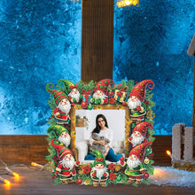 Load image into Gallery viewer, Acrylic Special Shape Christmas Gnome Table Top Diamond Painting Frame Kits