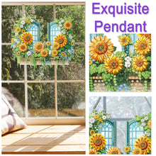 Load image into Gallery viewer, Acrylic DIY Diamond Painting Hanging Pendant Home Decor (Sunflower Window)