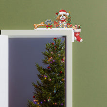 Load image into Gallery viewer, Wooden Christmas Dog DIY Diamond Painting Door Topper Decor for Party Ornament